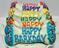 Happy Barkday Colorful 6" Dog Bones