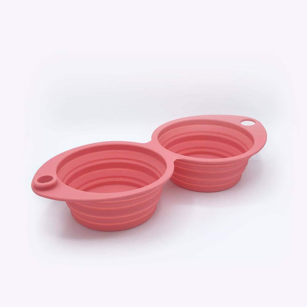 Double Travel Bowl / Pink
