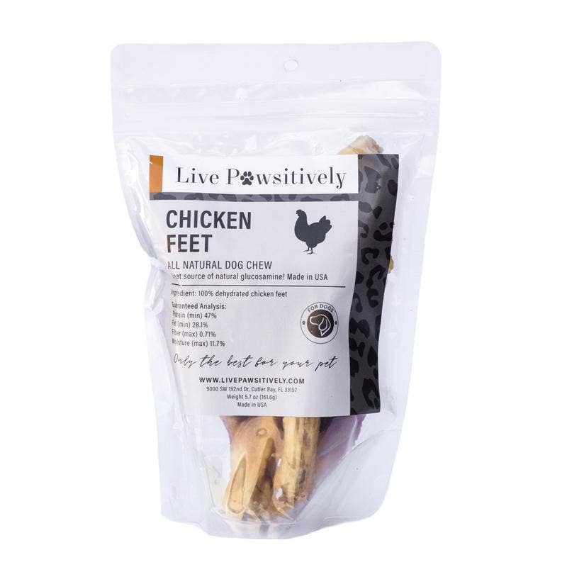 Live Pawsitive - Chicken Feet (10 Pack)