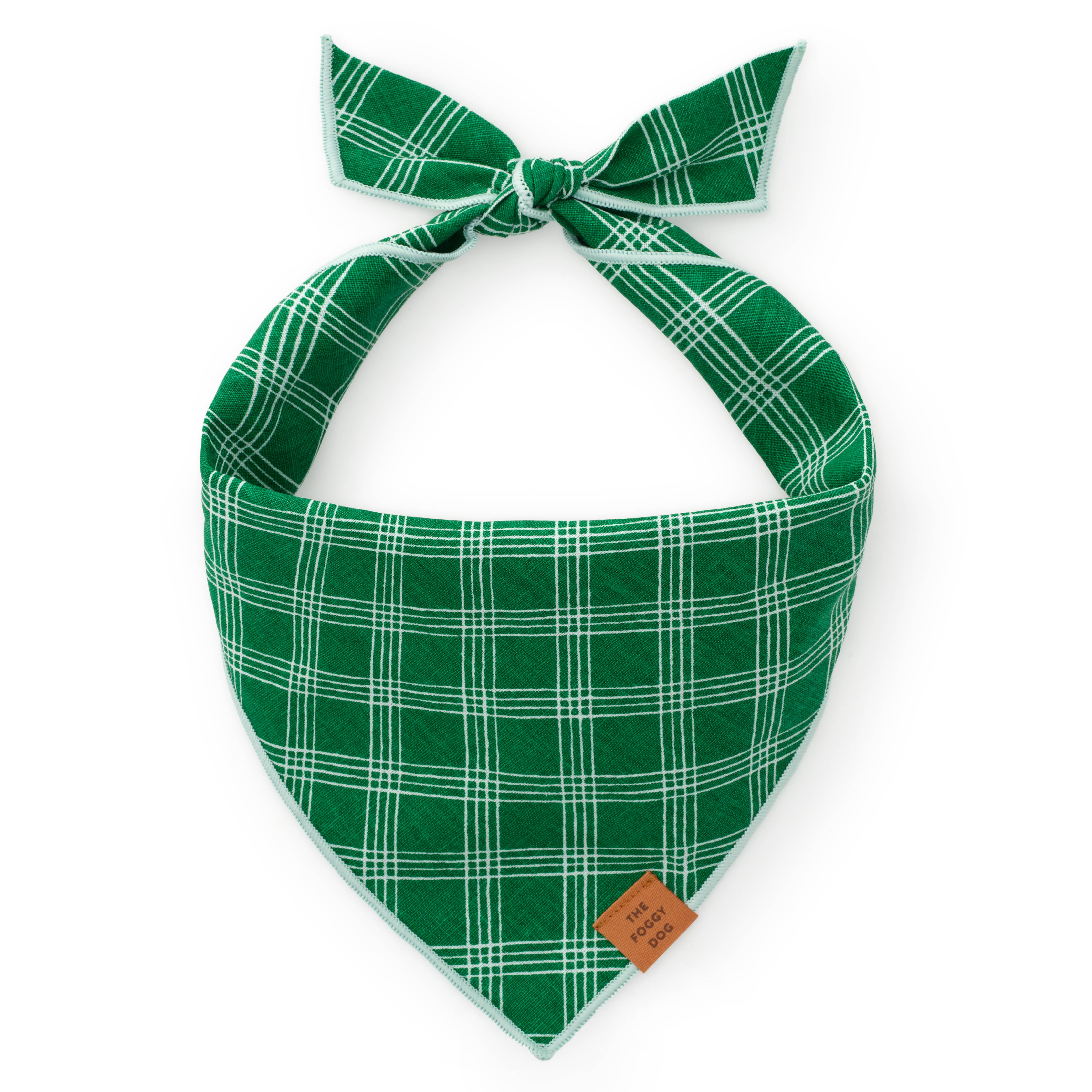 The Foggy Dog - Emerald Plaid St. Patrick's Day Dog Bandana